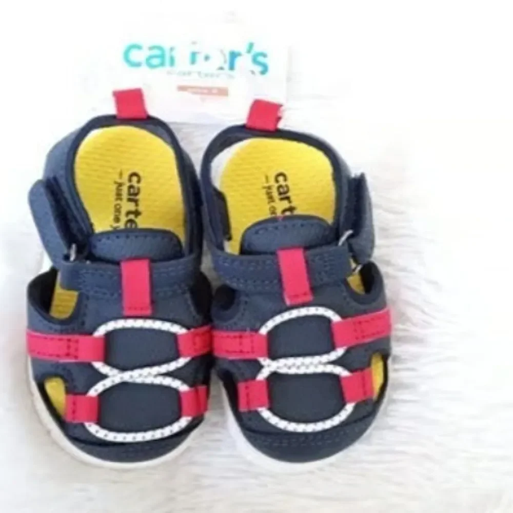 Carter's Just One You Baby Royal First Walker Sandals (Navy/Red) Size 3T - NEW!!